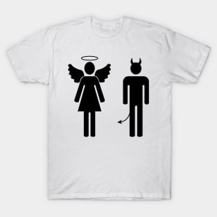 Angel and demon couple T-Shirt